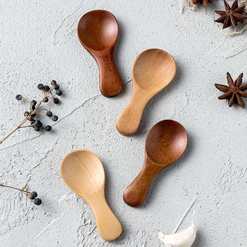 Mini Wooden Spoons, 4Pcs